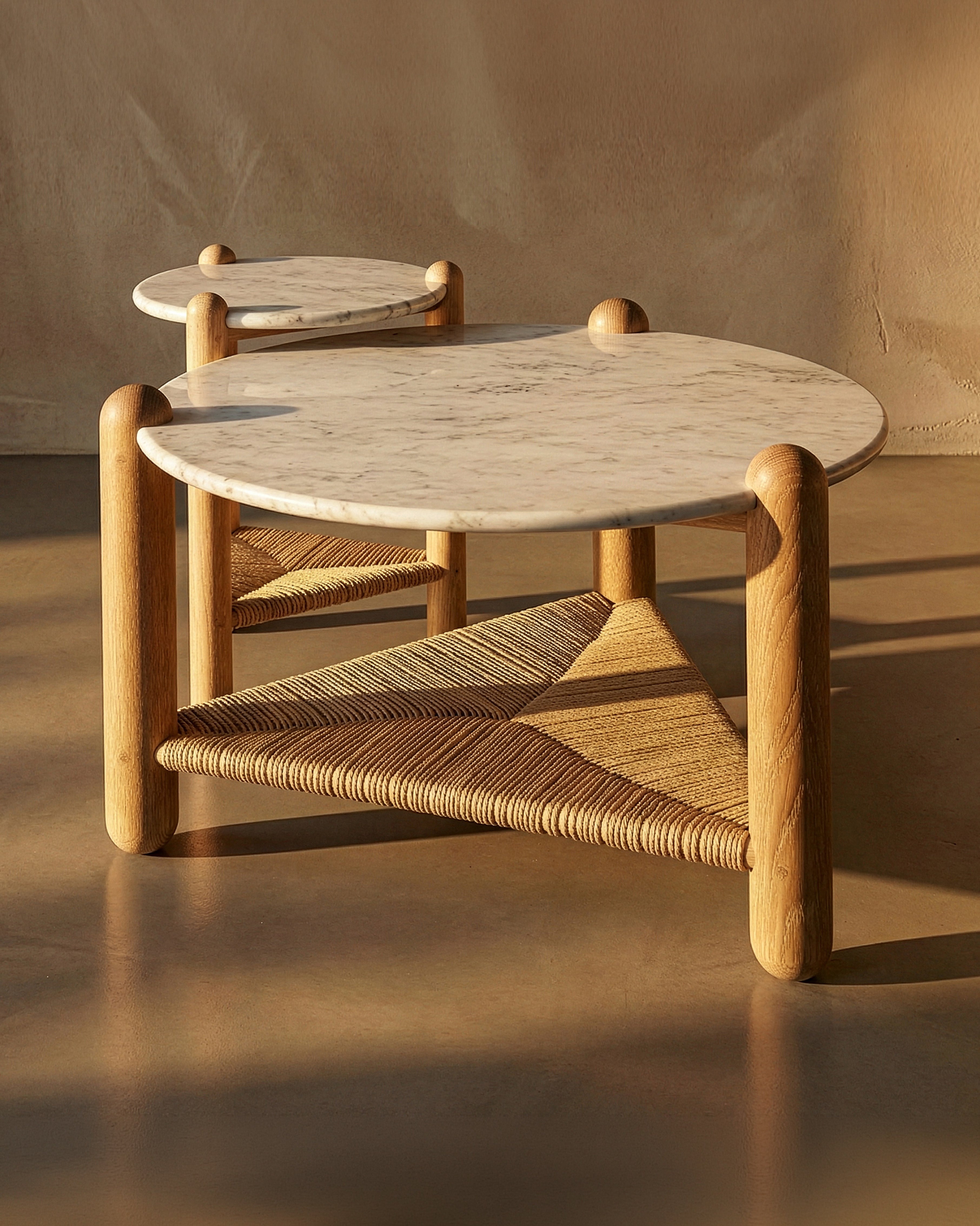 15" Captain's Table - White Oak
