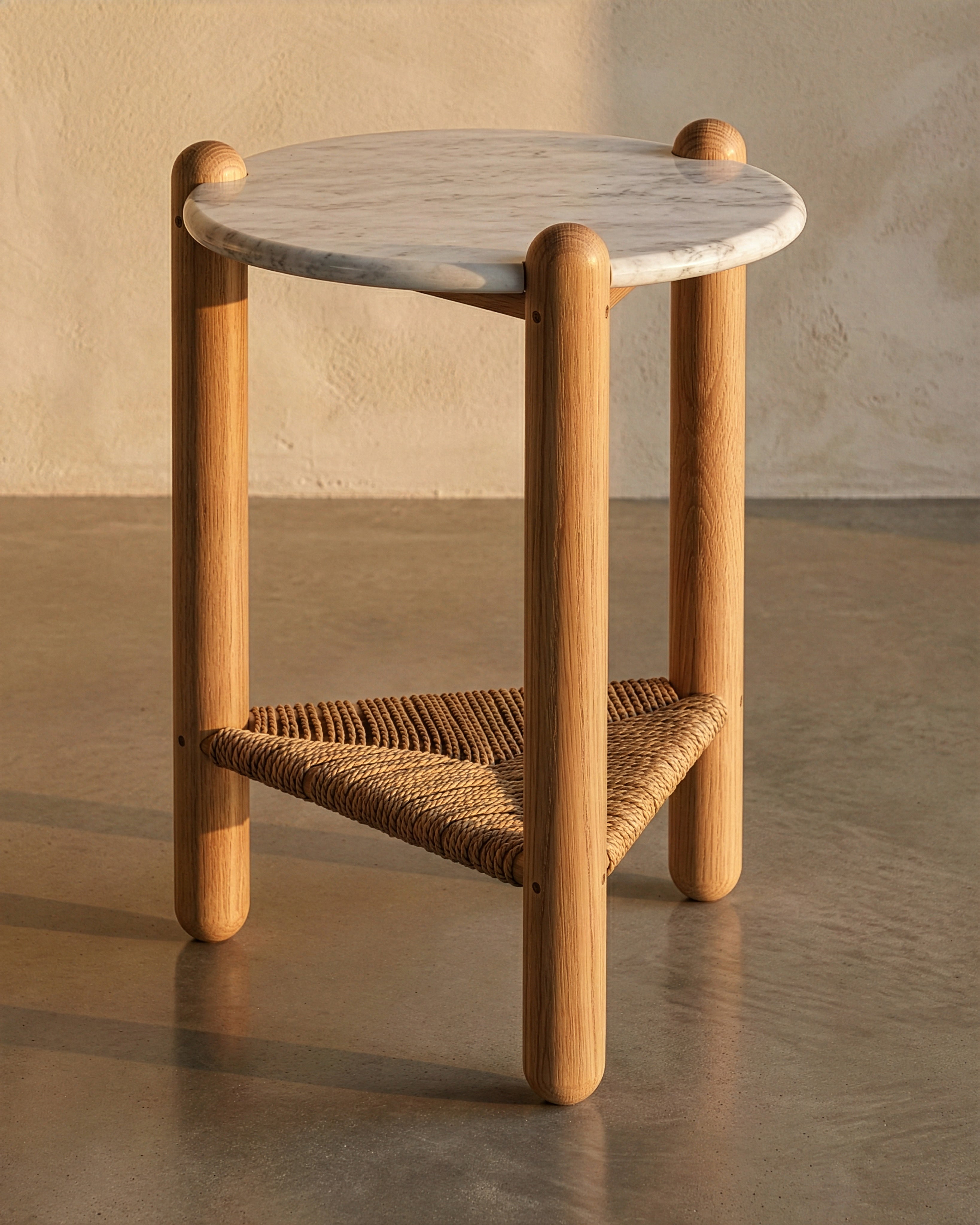 15" Captain's Table - White Oak