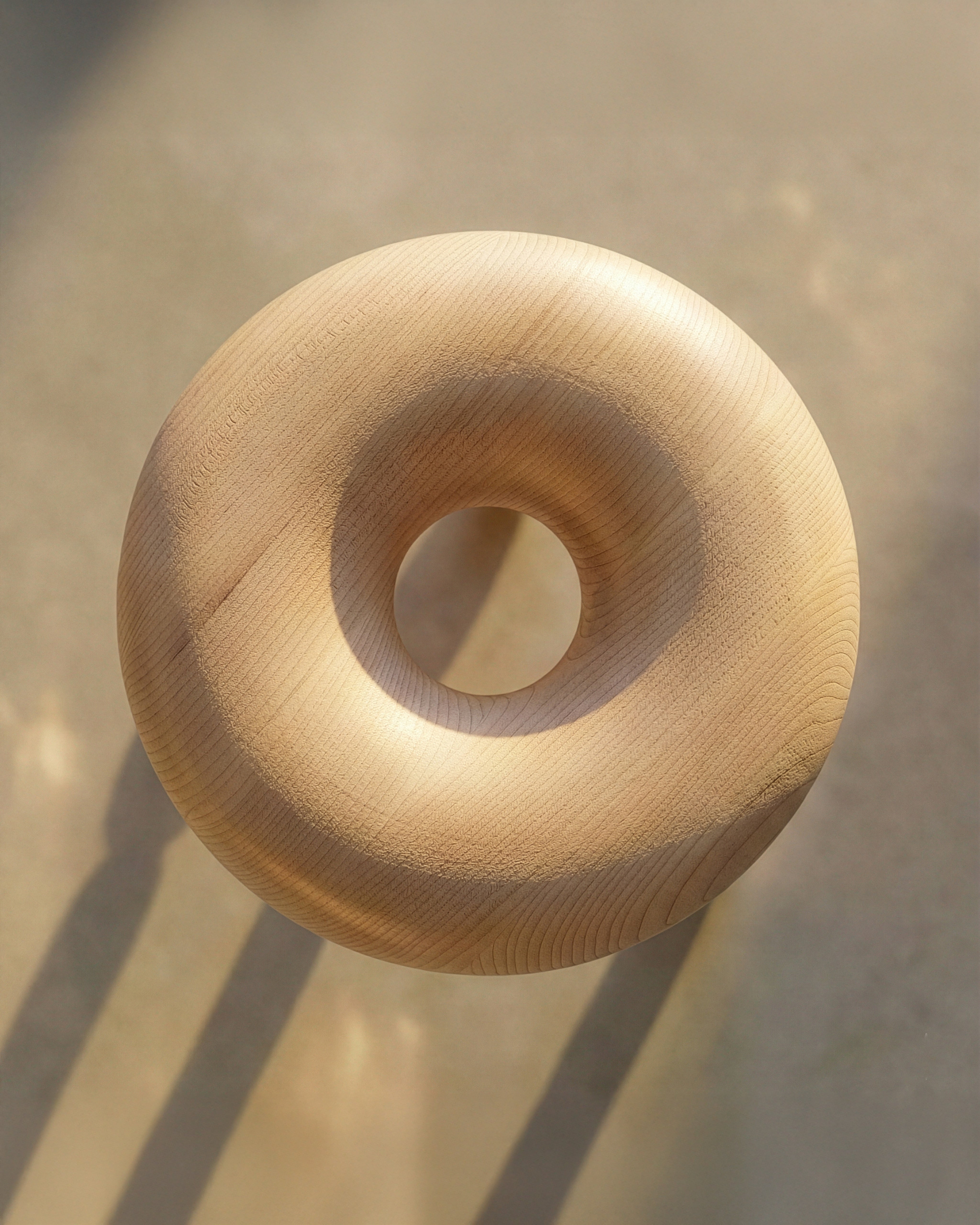 10" Doughnut Milking Stool - Maple